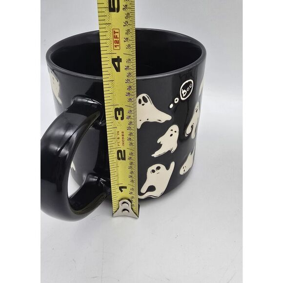 2~ Halloween “Spooky” Ghost Black 15oz & Dancing Skeletons Coffee / Tea Mug NEW - Picture 7 of 16